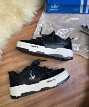 Adidas Plataforma Cadarço Duplo Preto