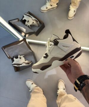 Jordan 4 retrô Premium Branco e preto Masculino