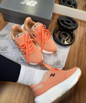 New balance 1080 v13 Salmao Solado EVA Laranja 6