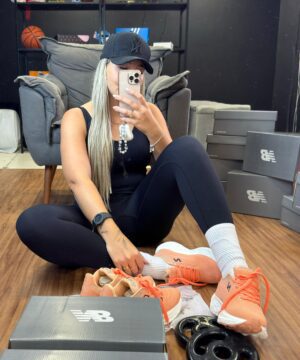 New balance 1080 v13 Salmao Solado EVA Laranja 7