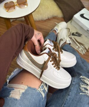 Nike Air Force OffMarrom Glitter 4