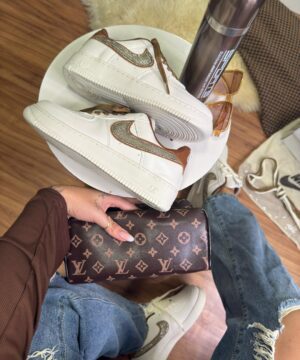 Nike Air Force OffMarrom Glitter 5