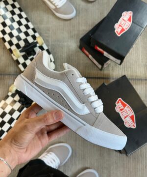 Vans old knu prime Cinza e branco masculino