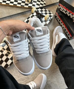 Vans old knu prime Cinza e branco masculino