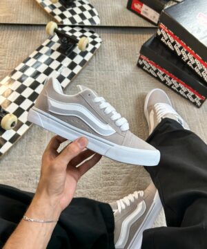 Vans old knu prime Cinza e branco masculino