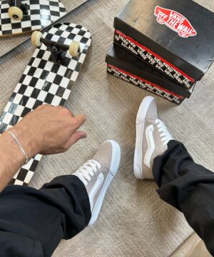 Vans old knu prime Cinza e branco masculino