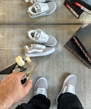 Vans old knu prime Cinza e branco masculino