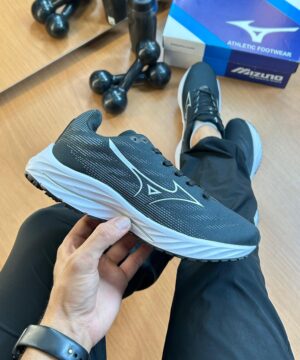 Mizuno Wave Rider 28 Cinza/Laranja/Celeste/Preto