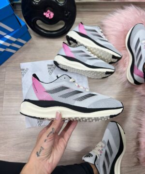 Adidas Adizero Boston 12 Cinza Rosa Atacado