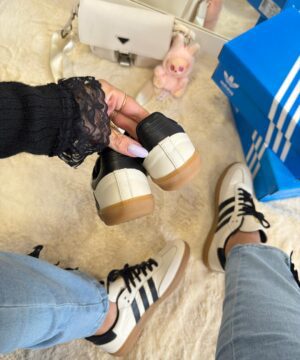 Adidas samba Off White e Preto 2