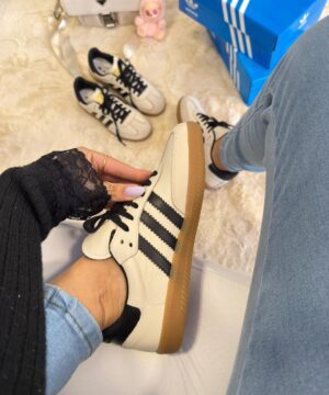 Adidas samba Off White e Preto 6