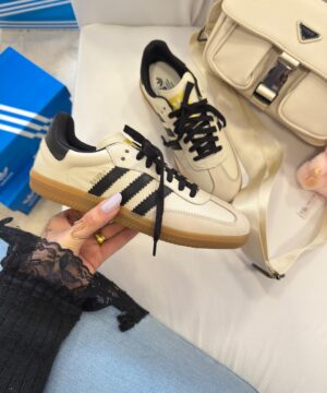 Adidas samba Off White e Preto 9
