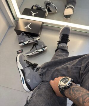 Air Jordan 5 retrô Premium Cinza