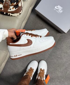 Air force F1 Luxo Branco e Marrom 3