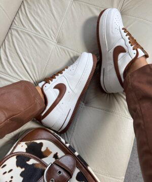 Air force F1 Luxo Branco e Marrom 7