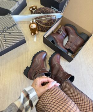 Bota Tratorada Prada Marrom 2