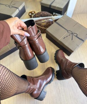 Bota Tratorada Prada Marrom 3