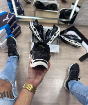 Mizuno Wave Stratos Preto e Branco Atacado 5