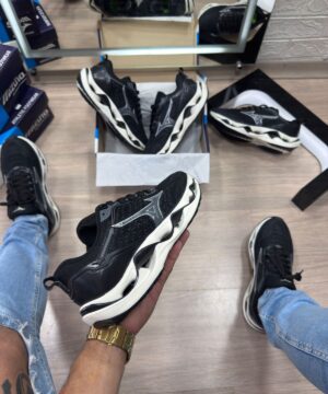 Mizuno Wave Stratos Preto e Branco Atacado 6