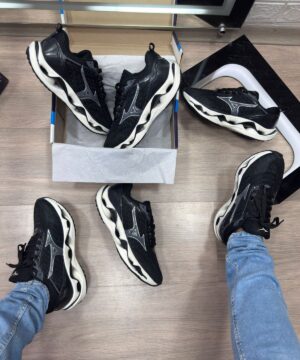 Mizuno Wave Stratos Preto e Branco Atacado 7