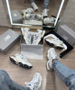 New Balance 9090 Branco e Cinza 8