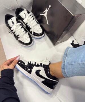 Nike Air Jordan Verniz Branco e Preto 6