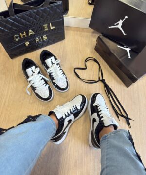 Nike Air Jordan Verniz Branco e Preto 9