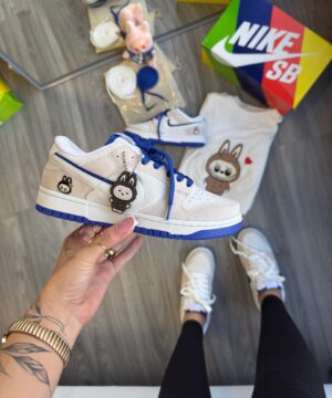 Nike Sb Dunk x Labubu Off white e Azul Atacado 4