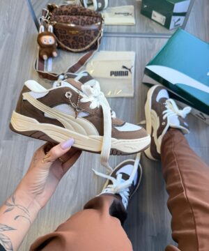 Puma 180 Off White Marrom