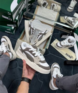 Puma Camurça Premium Marrom e Branco