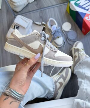 Sb Dunk Low Off white e Cinza Camurça