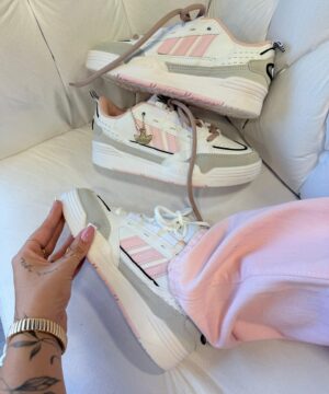 Adidas Ad2000 Branco Cinza Rosa Atacado 6