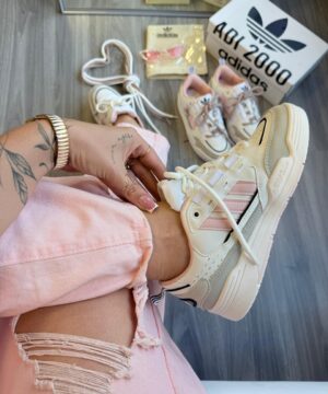 Adidas Ad2000 Branco Cinza Rosa Atacado 7