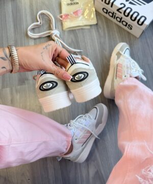 Adidas Ad2000 Branco Cinza Rosa Atacado 8