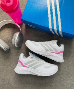 Adidas Run Falcon Branco Rosa Atacado 6