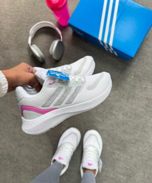 Adidas Run Falcon Branco Rosa Atacado 8