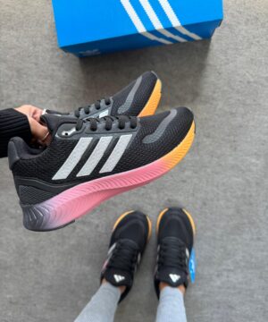 Adidas Run Falcon Preto e Prata Atacado 3