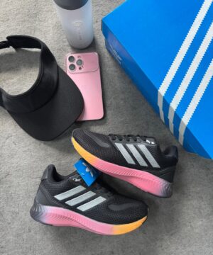 Adidas Run Falcon Preto e Prata Atacado 7