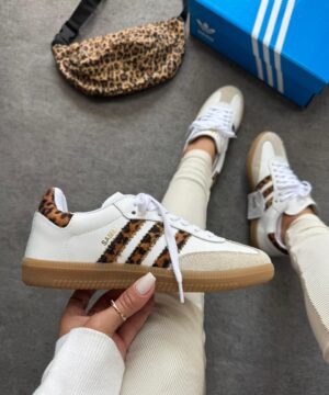 Adidas Samba OG Couro Branco e Marrom Atacado
