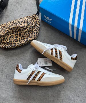 Adidas Samba OG Couro Branco e Marrom Atacado 7