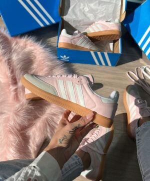 Adidas Samba OG Rosa e Branco 3