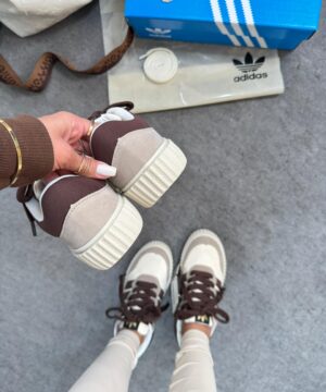 Adidas Space Casual Branco e Marrom 2