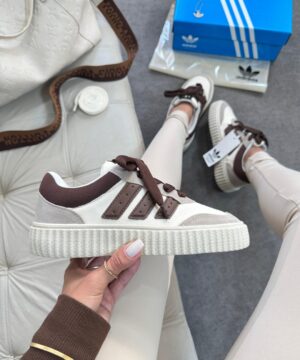 Adidas Space Casual Branco e Marrom 3