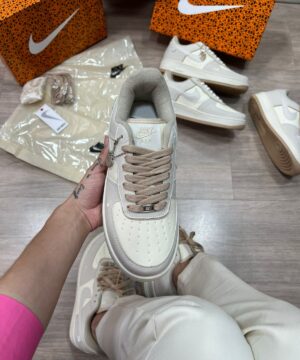 Air Force Premium Branco e Marrom Atacado 3