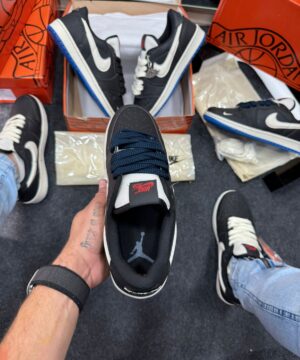 Air Jordan W 7 Prime Preto Branco Azul Atacado 3