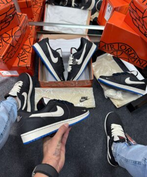 Air Jordan W 7 Prime Preto Branco Azul Atacado 5