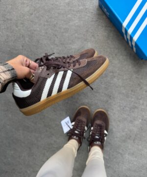 Samba OG Carbono Trico Couro Cafe Branco Atacado 3