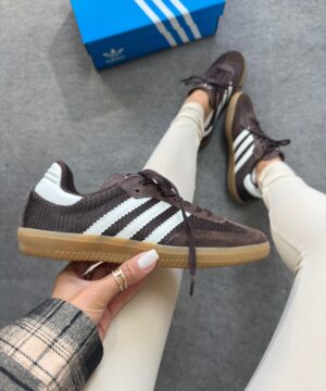 Samba OG Carbono Tricô Couro Café Branco Atacado