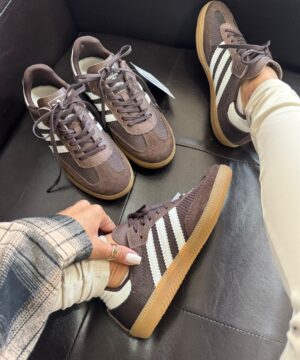 Samba OG Carbono Trico Couro Cafe Branco Atacado 4