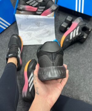 Adidas Falcon Premium Preto com Prata e Rosa Atacado 6